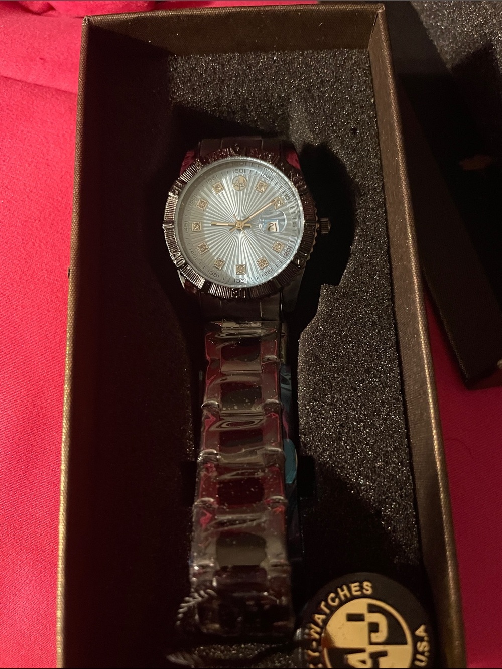 Women’s Silver Watch with Light Blue Dial